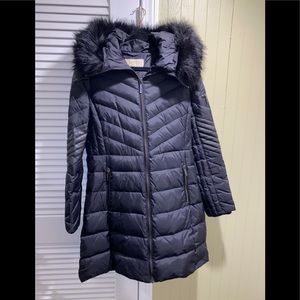 MK black winter puffer coat